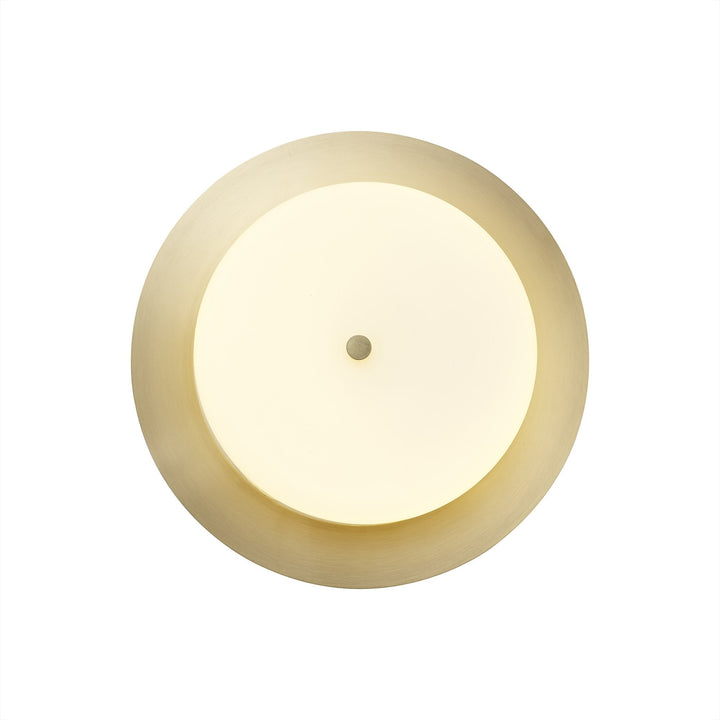 Nelson Lighting NL77639 Hex Bathroom LED Flush Ceiling Light Antique Brass