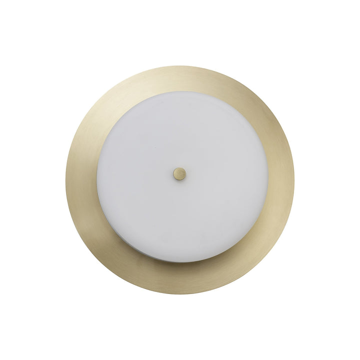 Nelson Lighting NL77639 Hex Bathroom LED Flush Ceiling Light Antique Brass