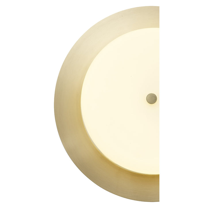Nelson Lighting NL77639 Hex Bathroom LED Flush Ceiling Light Antique Brass