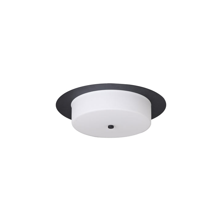 Nelson Lighting NL77689 Hex Bathroom LED Flush Ceiling Light Sand Black