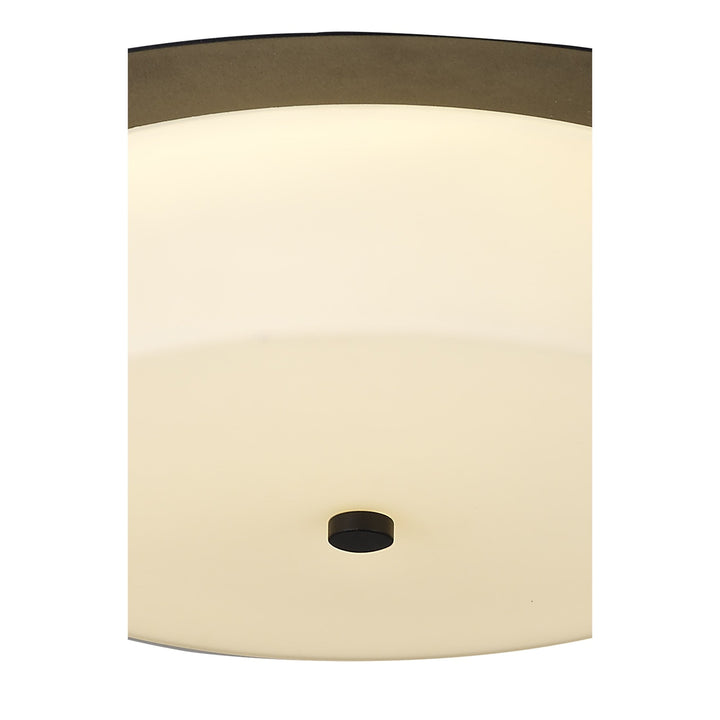 Nelson Lighting NL77689 Hex Bathroom LED Flush Ceiling Light Sand Black