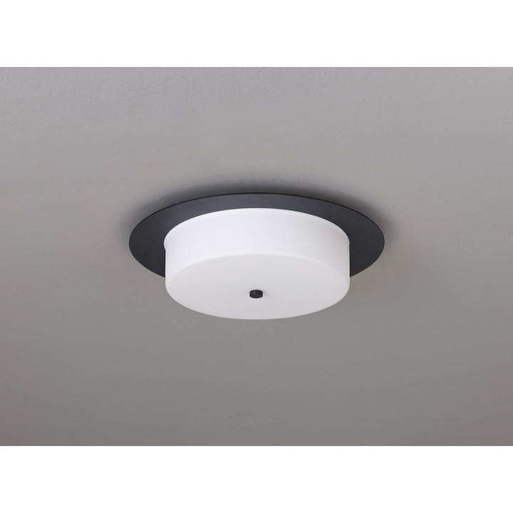 Nelson Lighting NL77689 Hex Bathroom LED Flush Ceiling Light Sand Black