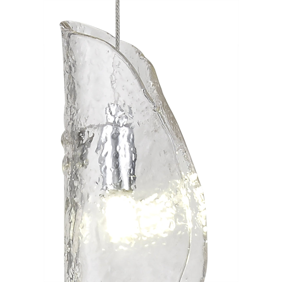 Nelson Lighting NL81899 Wish Pendant 1 Light Polished Chrome/Clear Glass