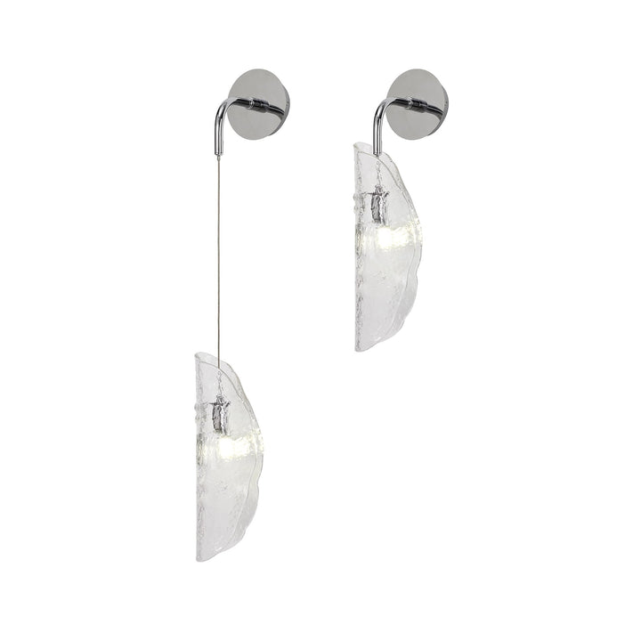 Nelson Lighting NL81939 Wish Wall Light 1 Light Polished Chrome/Clear Glass