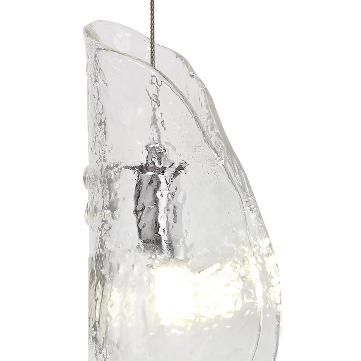 Nelson Lighting NL81939 Wish Wall Light 1 Light Polished Chrome/Clear Glass