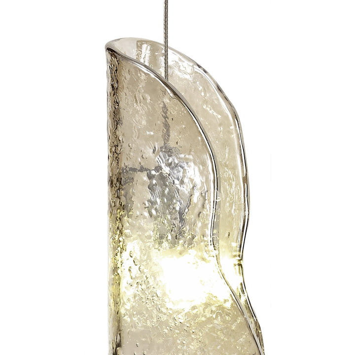 Nelson Lighting NL81969 Taki Wall Light 1 Light Brass/Polished Chrome & Cognac Glass