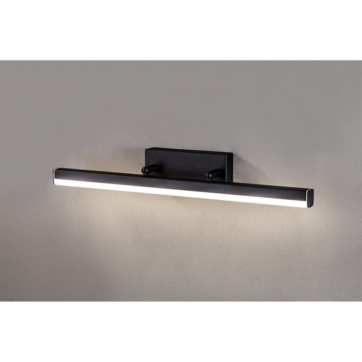 Nelson Lighting NL82129 Alfie Bathroom LED Wall Lamp Medium Adjustable Sand Black