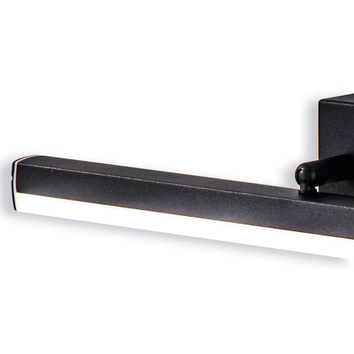 Nelson Lighting NL82129 Alfie Bathroom LED Wall Lamp Medium Adjustable Sand Black