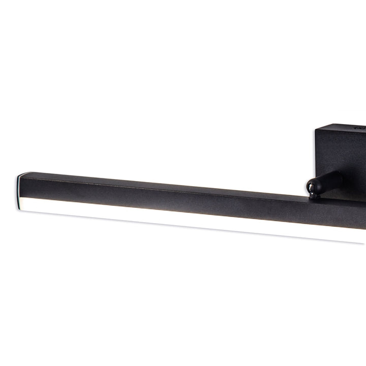 Nelson Lighting NL82139 Alfie Bathroom LED Wall Lamp Large Adjustable Sand Black