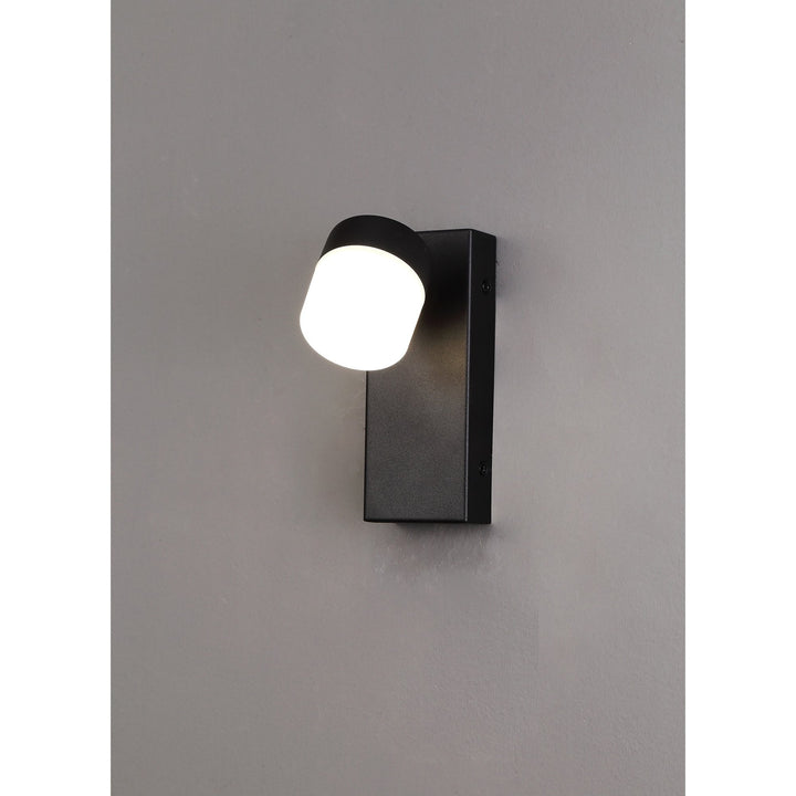 Nelson Lighting NL82169 Bovan Bathroom LED Wall Lamp Single Adjustable Sand Black