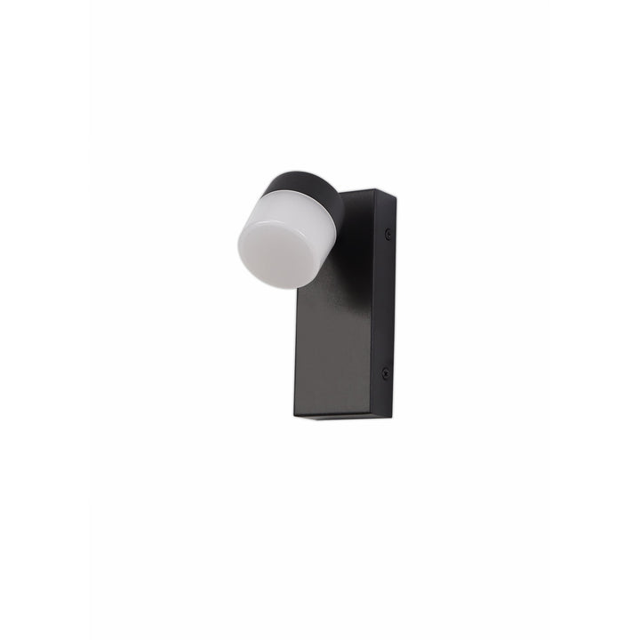 Nelson Lighting NL82169 Bovan Bathroom LED Wall Lamp Single Adjustable Sand Black