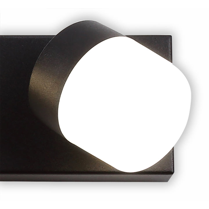 Nelson Lighting NL82179 Bovan Bathroom LED Wall Lamp Triple Adjustable Sand Black