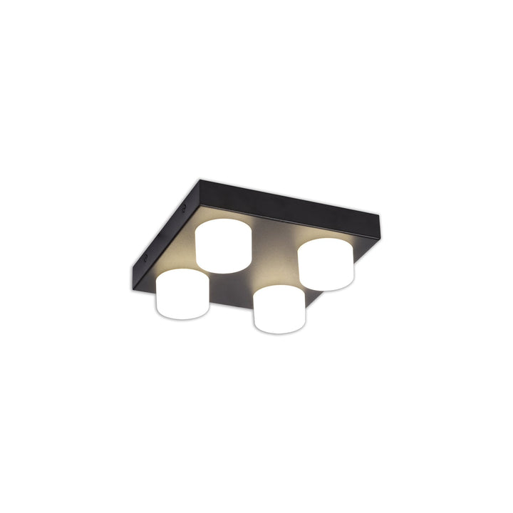Nelson Lighting NL82189 Bovan Bathroom LED 4 Light Fixed Ceiling Sand Black