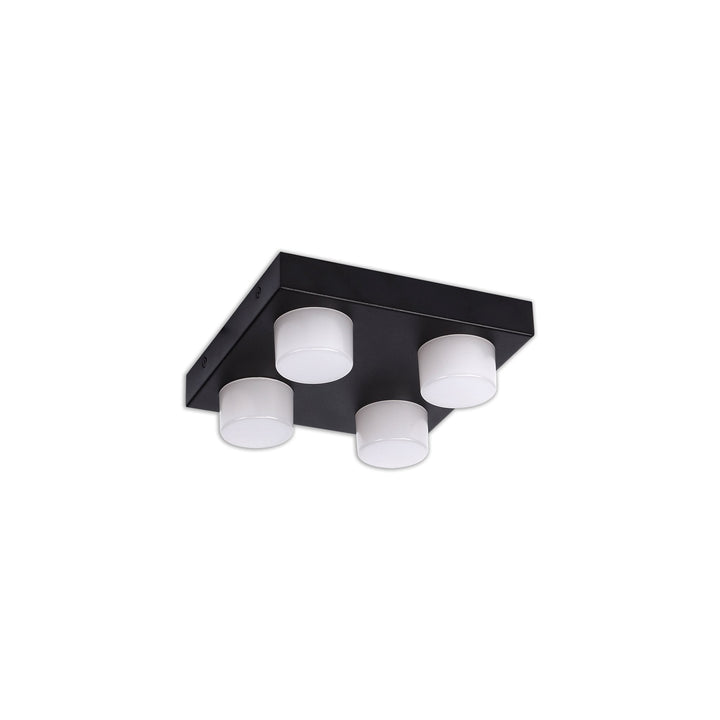 Nelson Lighting NL82189 Bovan Bathroom LED 4 Light Fixed Ceiling Sand Black