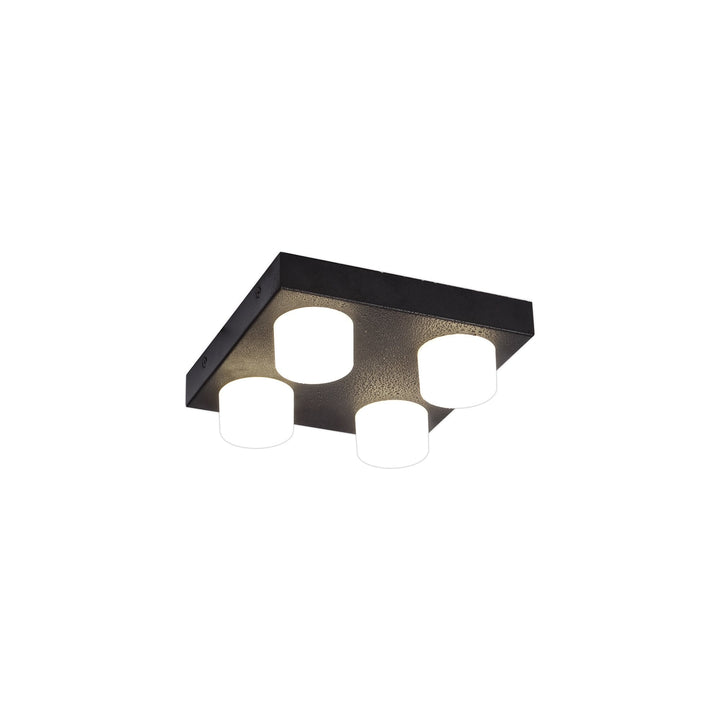 Nelson Lighting NL82189 Bovan Bathroom LED 4 Light Fixed Ceiling Sand Black