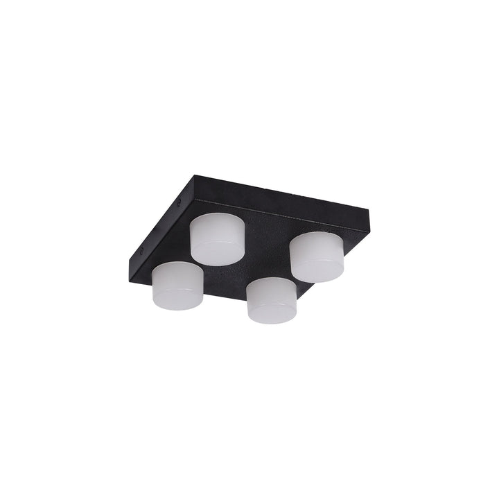 Nelson Lighting NL82189 Bovan Bathroom LED 4 Light Fixed Ceiling Sand Black