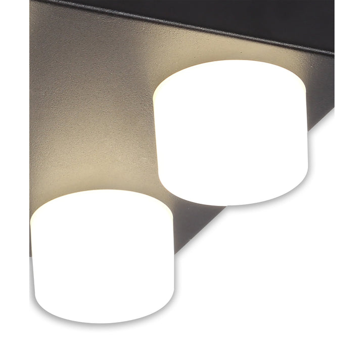 Nelson Lighting NL82189 Bovan Bathroom LED 4 Light Fixed Ceiling Sand Black