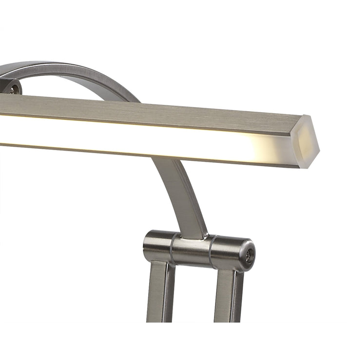 Nelson Lighting NL82249 Penton LED 1 Arm Table Lamp Satin Nickel