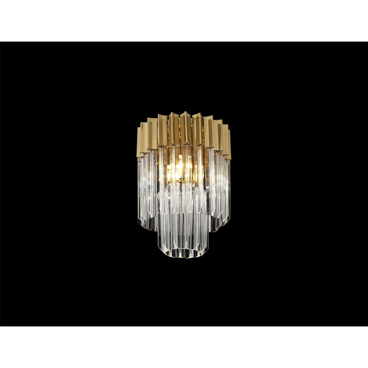 Nelson Lighting NL82279 Kobra Ceiling Round 3 Light Brass/Clear Glass