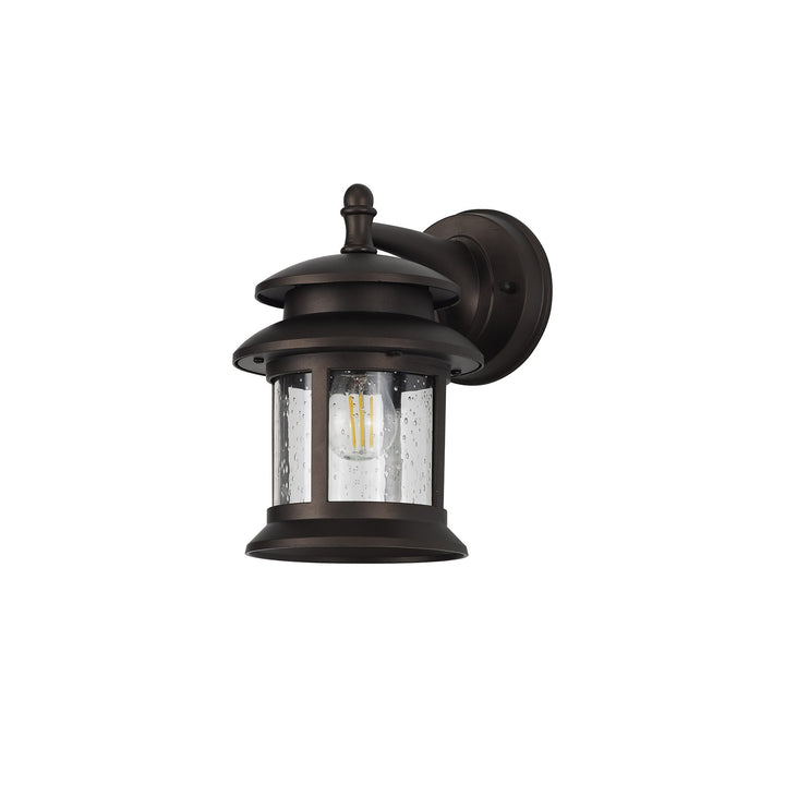 Nelson Lighting NL82509 Guard Outdoor Down Round Wall Lamp Antique Bronze