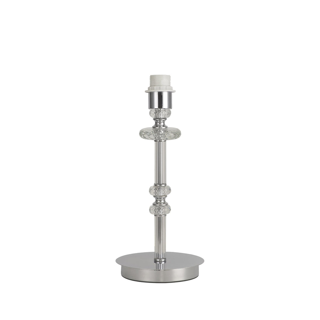 Nelson Lighting NL82569 Glastonbury Table Lamp Polished Chrome/Clear Glass/Crystal