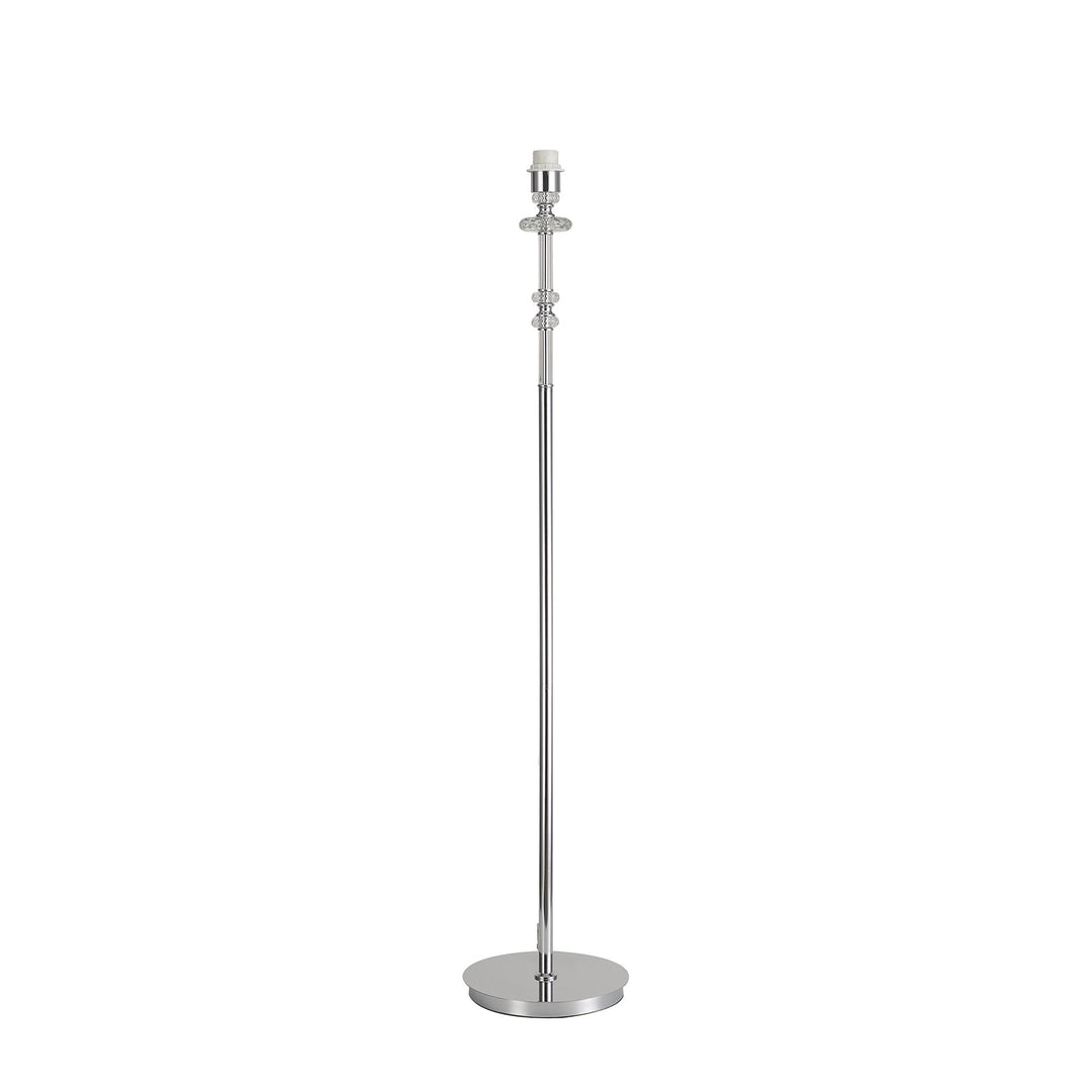Nelson Lighting NL82589 Glastonbury Floor Lamp Polished Chrome/Clear Glass/Crystal