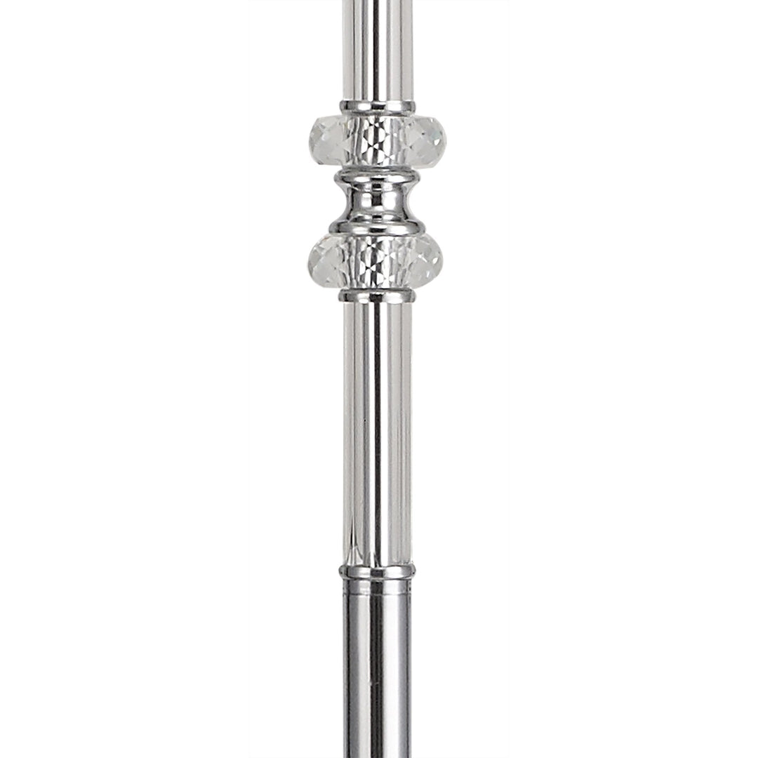 Nelson Lighting NL82589 Glastonbury Floor Lamp Polished Chrome/Clear Glass/Crystal