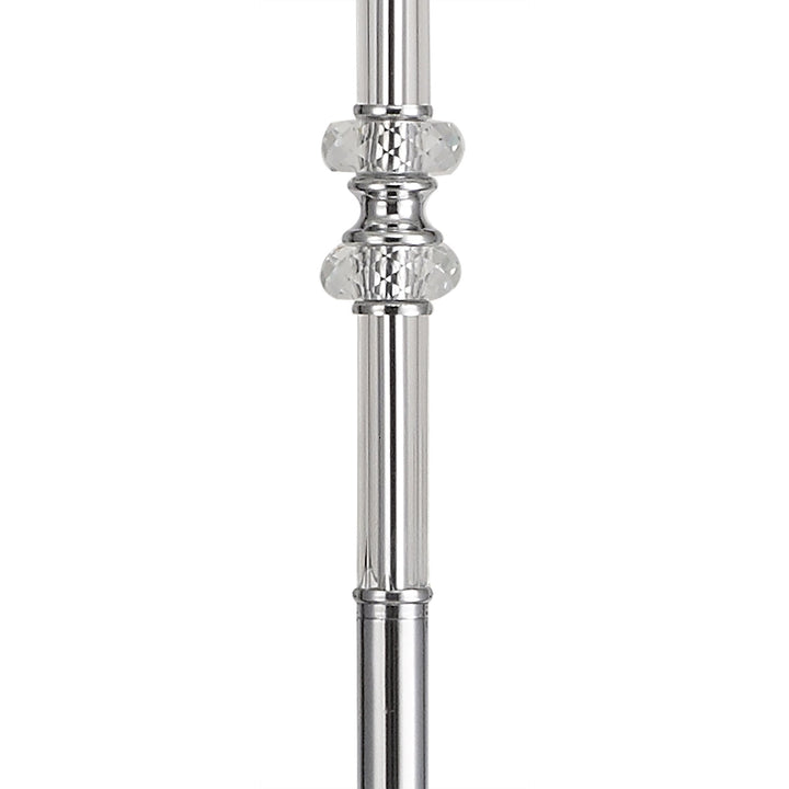 Nelson Lighting NL82589 Glastonbury Floor Lamp Polished Chrome/Clear Glass/Crystal