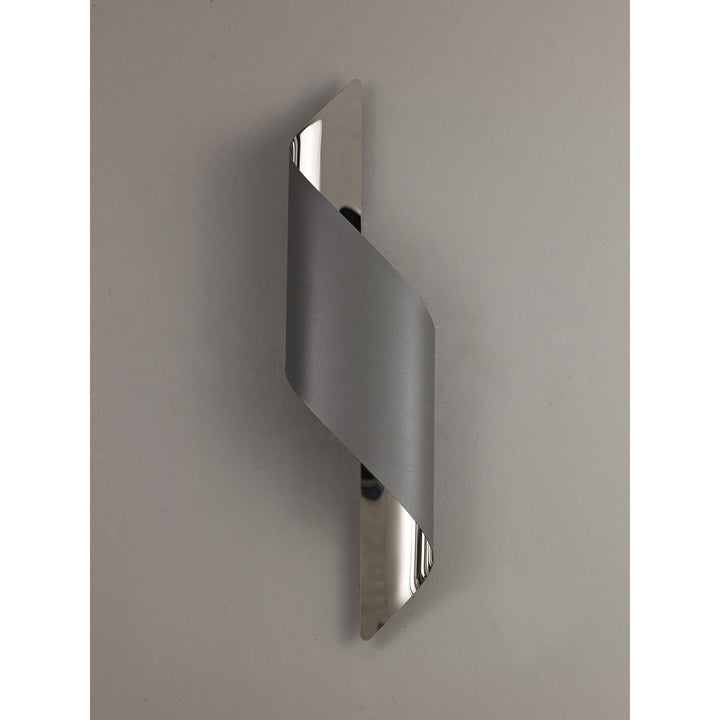 Nelson Lighting NL83119 Kally LED Wall Lamp Large Anthracite/Polished Chrome