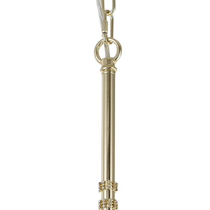 Nelson Lighting NL83759 Darling 7 Light Pendant/Semi Ceiling Polished Gold