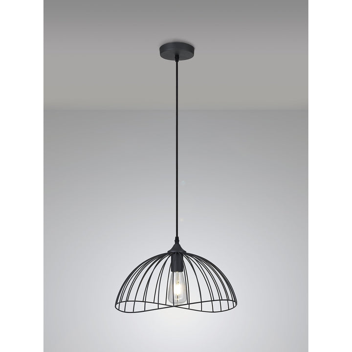 Nelson Lighting NL83799 Belgium Dome Pendant Graphite