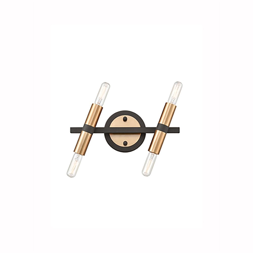 Franklite FL2418-4 Anglit 4 Light Wall Light Black Gold