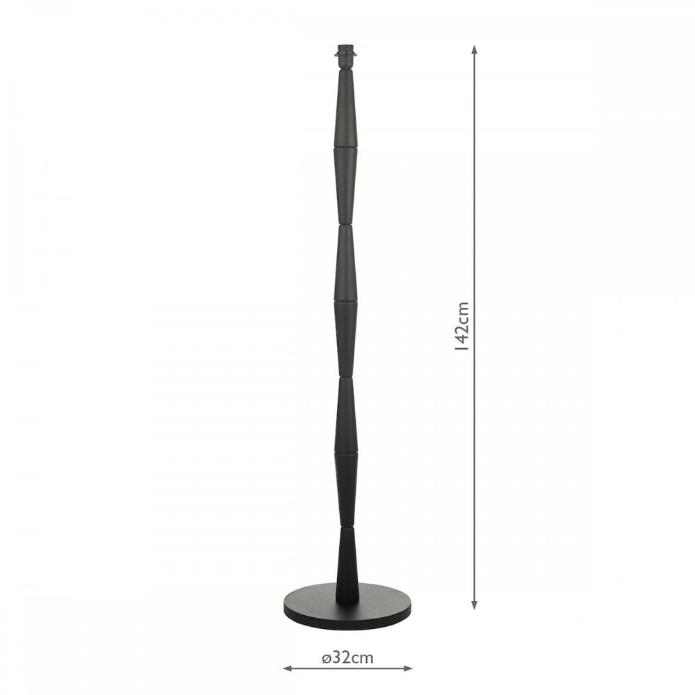 Dar SIE4922-PYR1839 | Sierra Floor Lamp | Black with Shade