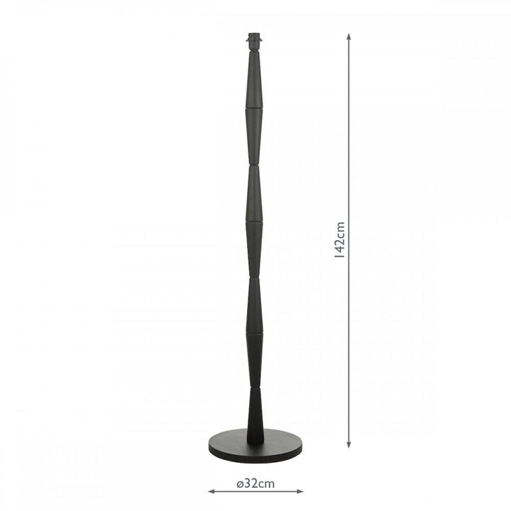 Dar SIE4922-PYR1839 | Sierra Floor Lamp | Black with Shade