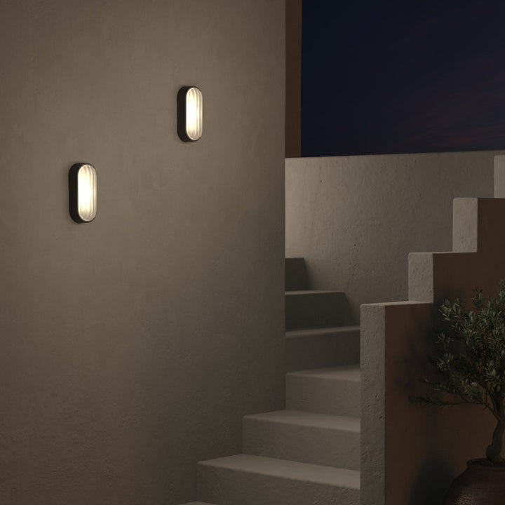 Astro 1032007 Montreal Oval Outdoor Wall Light Textured Black