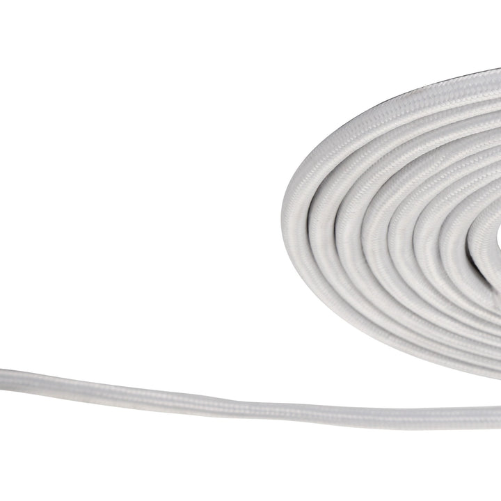 Nelson Lighting NL8069/M9 Apollo 1m White Braided 2 Core 0.75mm Cable VDE Approved