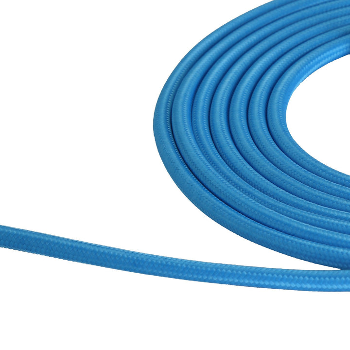 Nelson Lighting NL8078/M9 Apollo 1m Blue Braided 2 Core 0.75mm Cable VDE Approved
