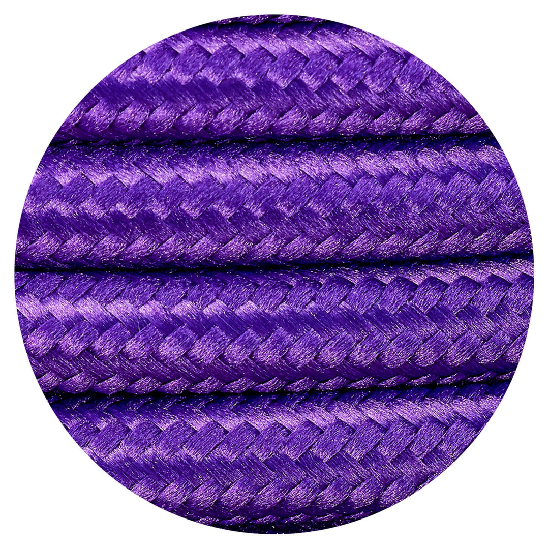Nelson Lighting NL80809 Apollo 25m Roll Purple Braided 2 Core 0.75mm Cable VDE Approved