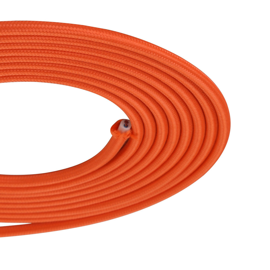 Nelson Lighting NL8081/M9 Apollo 1m Orange Braided 2 Core 0.75mm Cable VDE Approved
