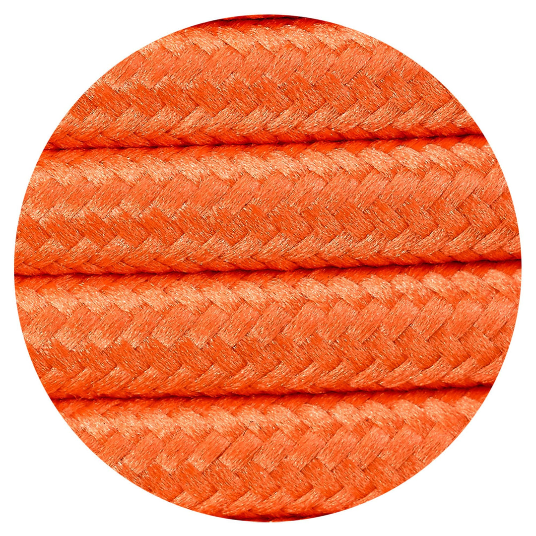 Nelson Lighting NL80819 Apollo 25m Roll Orange Braided 2 Core 0.75mm Cable VDE Approved