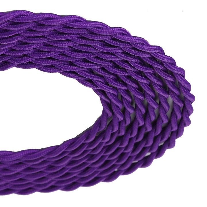 Nelson Lighting NL8102/M9 Apollo 1m Purple Braided Twisted 2 Core 0.75mm Cable VDE Approved