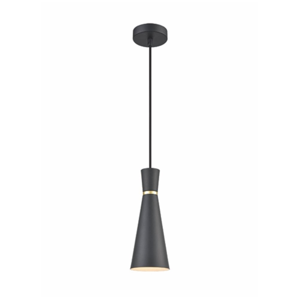 Franklite PCH235 Happy 100mm Pendant Satin Black