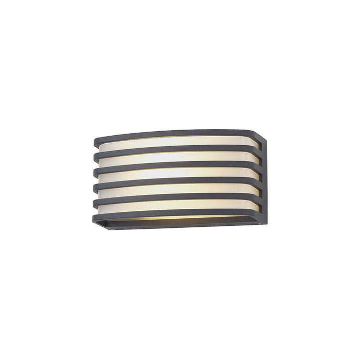 Nelson Lighting NL93709 Bagen 1 Light Outdoor Wall Light Anthracite Opal