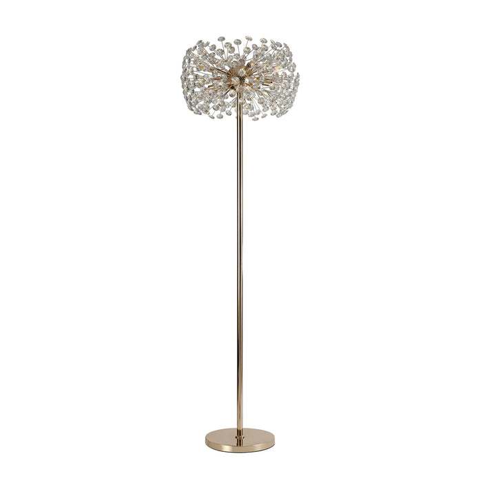 Nelson Lighting NL82109 Paris 8 Light Floor Lamp French Gold Crystal