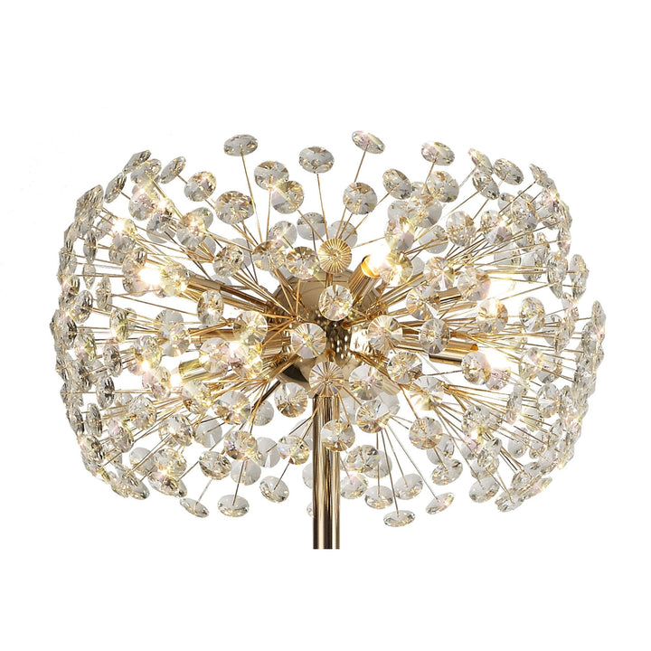 Nelson Lighting NL82109 Paris 8 Light Floor Lamp French Gold Crystal