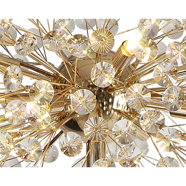 Nelson Lighting NL82109 Paris 8 Light Floor Lamp French Gold Crystal