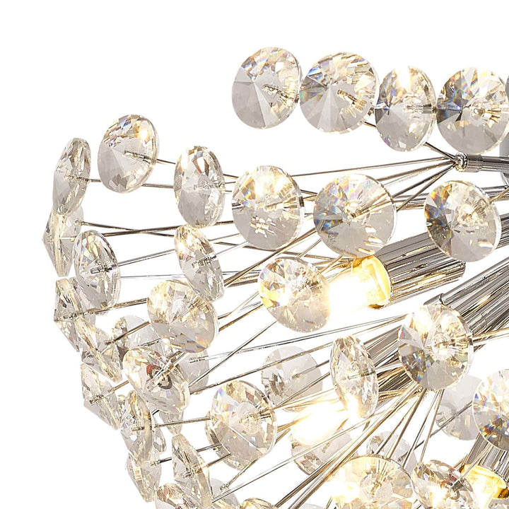 Nelson Lighting NL99719 Paris 11 Light Ceiling Light Polished Chrome Crystal