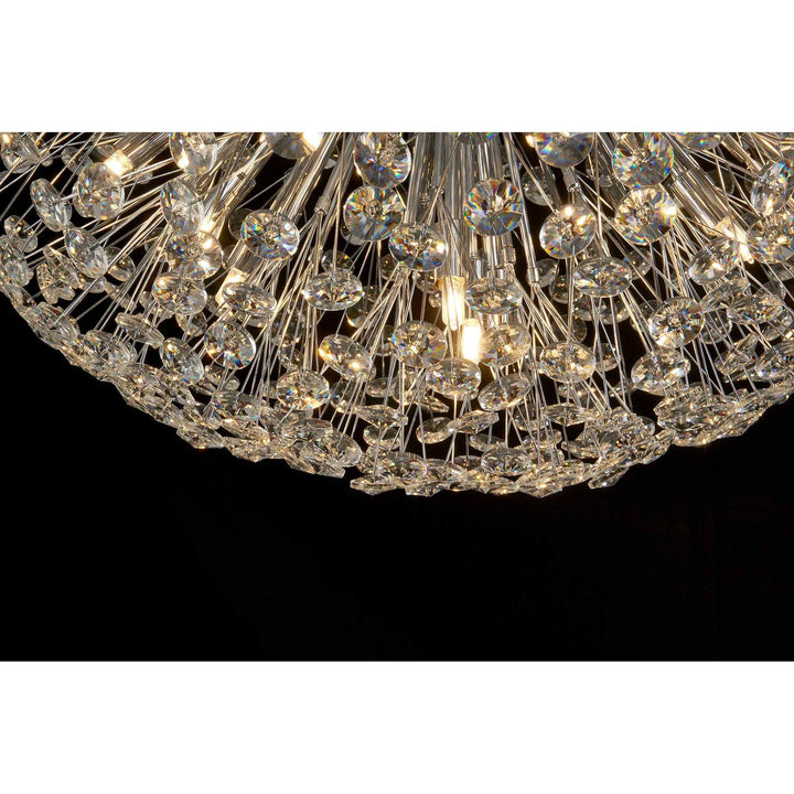 Nelson Lighting NL99719 Paris 11 Light Ceiling Light Polished Chrome Crystal