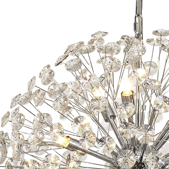 Nelson Lighting NL99749 Paris 12 Light Pendant Polished Chrome Crystal
