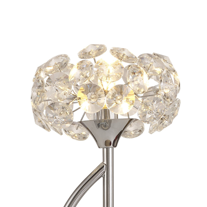 Nelson Lighting NLK15449 Paris 1 Light Table Lamp Polished Chrome Crystal